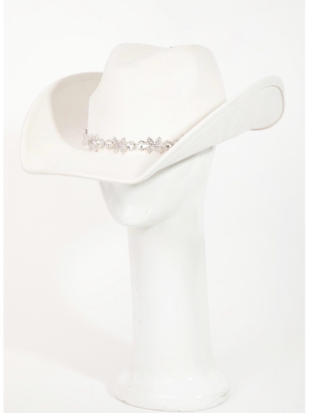 White Rhinestone Trim Cowboy Hat for Women - NWT - Picture 1 of 1